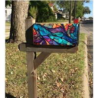 Stained Glass Swirl Mailbox Cover