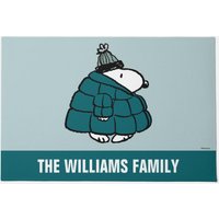 Customize Snoopy Winter Puffer Jacket Doormat