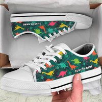 Personalized Dinosaur Women's Low Top Sneakers