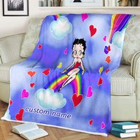 Custom Betty Boop Blanket, Betty Boop Home Decor