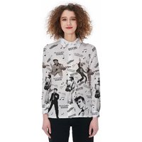 Elvis Presley Shirt, Elvis King Linen Shirt Women's Blouses