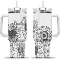 Sunflower Tumbler, Engraved Tumbler, Postpartum, Mothers Day