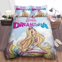 Barbie Quilt Cover Bedding Set Cartoon Quilt Cover Single Bed Double Bed