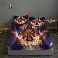 Hero Anime Fitted Sheet Bedding Set Deep Pocket Bed Sheet Pillowcases