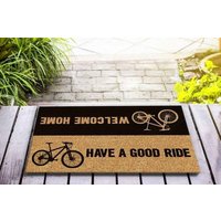 Bicycle Welcome Home Have A Good Ride Door Mat