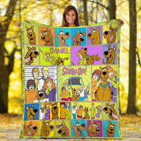 Personalized Never Too Old For Scooby Doo Movie Characters Blanket