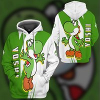 Happy Yoshi Full Over Print 3d Hoodie