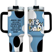 Personalized Blue Dad 40oz Tumbler, Blue Heeler Dad Tumbler, Father Day's Gift