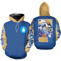 Blastoise Full Over Print 3d Hoodie | Pocket Monster Squirtle Blastoise