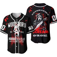 Scream Baseball Jersey, Scream Shirt, Personalized Baseball Shirt