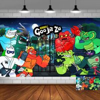 Heroes Of Goo Jit Zu Birthday Decoration Backdrop Banner Background