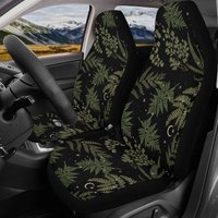 Cottagecore Witchy Celestial Fern Forest Car Seat Cover, Green Nature