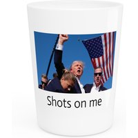 Trump Getting Shot Shot Glass