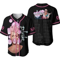Personalized Pink Summer Carnival Tour 2024 Schedule Baseball Jersey