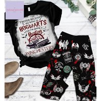 Hogwarts T-shirt And Pants, Winchester Shirt, Supernatural Pajamas Set