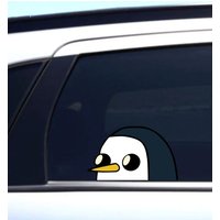 Gunter The Penguin | Peeker | Peeking | Peek | Car Vinyl Stickers | Anime | Car Decals