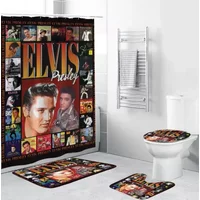 Gift For Fans Music Famous Person Elvis Presley Ver8 Shower Curtain Sets