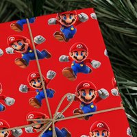 Super Mario Wrapping Paper, Iconic Gift Wrap For Fans, Perfect For Gaming-themed Parties
