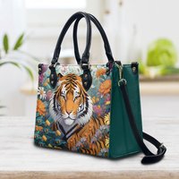 Tiger Leather Bag, Animal Lover Handbag
