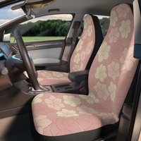 Vintage Hawaiian Car Seat Covers, Tropical Hibiscus Print, Van Life Seat Covers