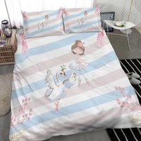 Ballerina Themed Kids Bedding Set, Ballerina Baby Crib Bedding Set