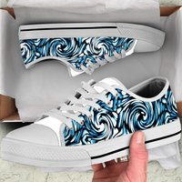 Blue Swirl Women's Low Top Sneakers