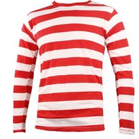 Long Sleeve Red & White Striped Shirt, Book Character Shirt