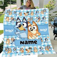 Personalized Blueydad Cartoon Fleece Blanket