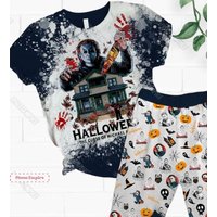 Michael Myers Pajamas Set, Michael Myers Shirt, Halloween Horror Movie Shirt, Horrror Chatacters Pajamas Pants, Horror Movie Holiday Pajama
