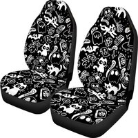 Black & White Spooky Gothic Car Seat Covers