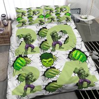 The Incredible Hulk Strong Fist Superhero Giant Green Hulk Bedding Set