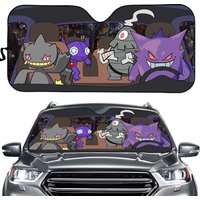Gengar Dusclops Banette Gastly Sableye Car Sun Shade Windshield Accessories