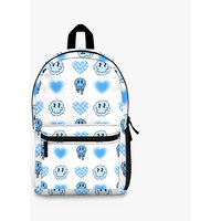 Pastel Blue Smiley Faces & Hearts Pack Backpack