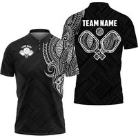 Custom Name, Team Name Pickleball Tribal Men's Polo Shirt