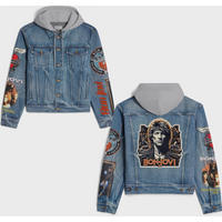 Bon Jovi 2 Unisex Hooded Denim Jacket