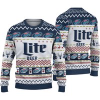 Millerlite Beer Best Ugly Christmas Sweaters