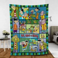 Ed Edd N Eddy Blanket Ed Edd N Eddy Cartoon Tv Series Fleece Blanket