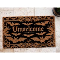 Unwelcome Mat Bat Door Mat, Halloween At Home, Unwelcome Doormat
