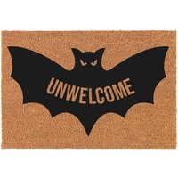 Unwelcome Bat Halloween Coir Doormat Door Mat Housewarming Gift