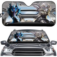 Dragon Couple Car Sunshade - Love Design