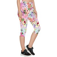 Pink Floral Capri Length Buttery Soft Leggings