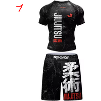 Bjj Jiu Jitsu Nogi Fight Wear Set Leggings Mma Shorts Bjj Rash Guards