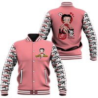 Betty Boop Baseball Jacket, Betty Boop Cartoon Jacket