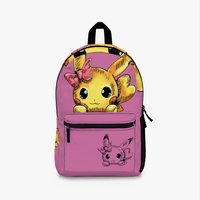 Pika Girl Kids Backpack, Pkm Pink Kids Gift Backpack, Pika School Bag