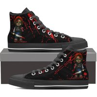 Chucky Horror Movies Black High Top Sneakers