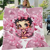 Betty Boop Velveteen Plush Blanket