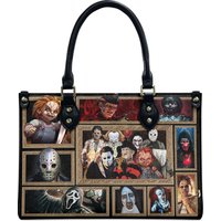 Halloween Horror Characters Leather Bag