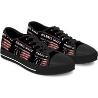 Harris Walz Chucks, Kamala Shoes, Women's Low Top Sneakers, Political Activist, Motivational Footwear