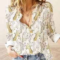 Vintage Giraffe Women Casual Shirt, Vintage Giraffe Blouse Shirt