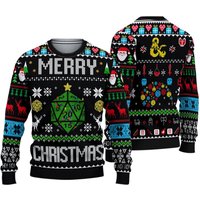 Dungeons And Dragons Merry Christmas 2023 Ugly Sweater